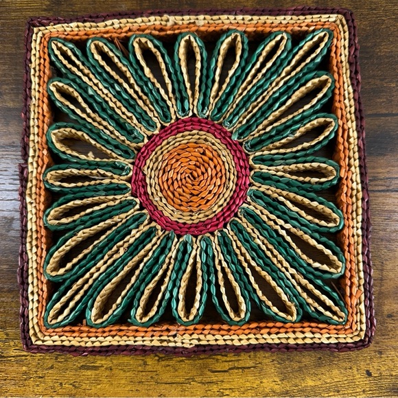 Vintage Trivets Hot Pads Boho Decor Flower Floral Daisy Pot Holder Lots Of 4 - Picture 3 of 5